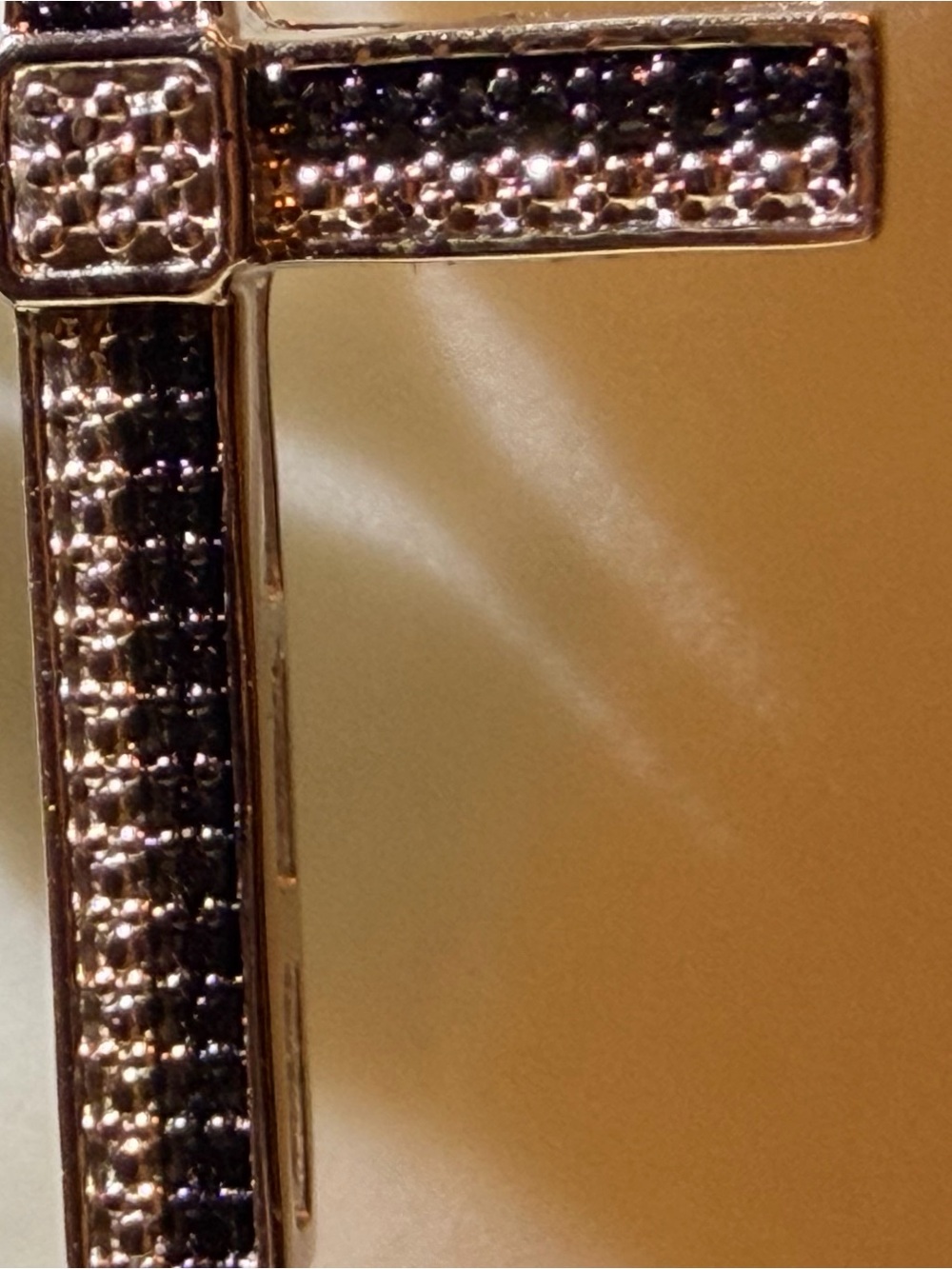 Black Diamond Cross Necklace 0.12 CTW 18 Inch Necklace - Picture 7 of 9